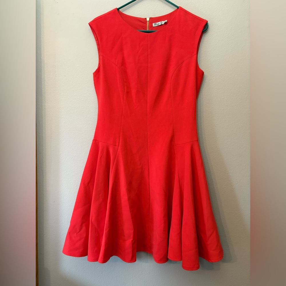 Eliza J Vibrant Red Midi Dress